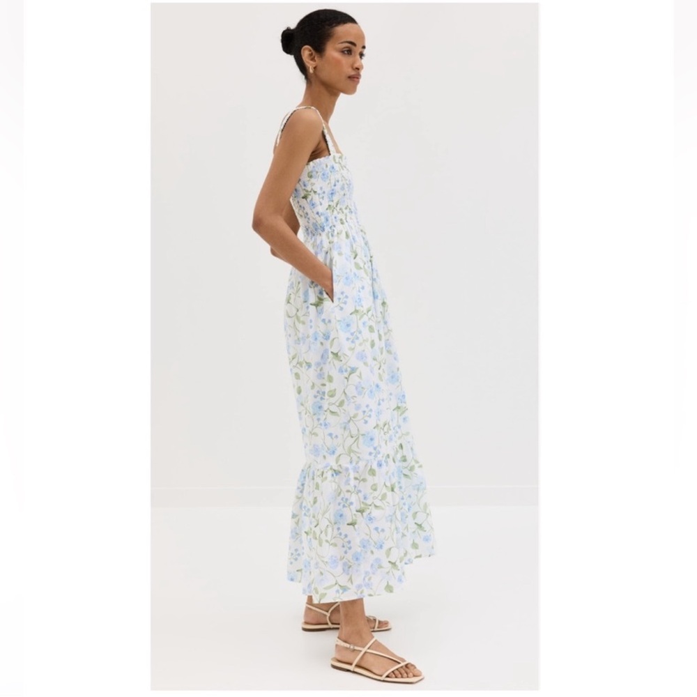 Hill House Anjuli Blue Peony Maxi Dress